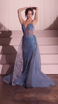 Ladivine Long Formal Dress CD863 - Image