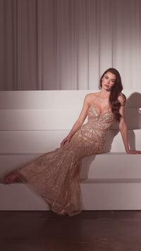 Ladivine Long Formal Dress CC0688 - Image