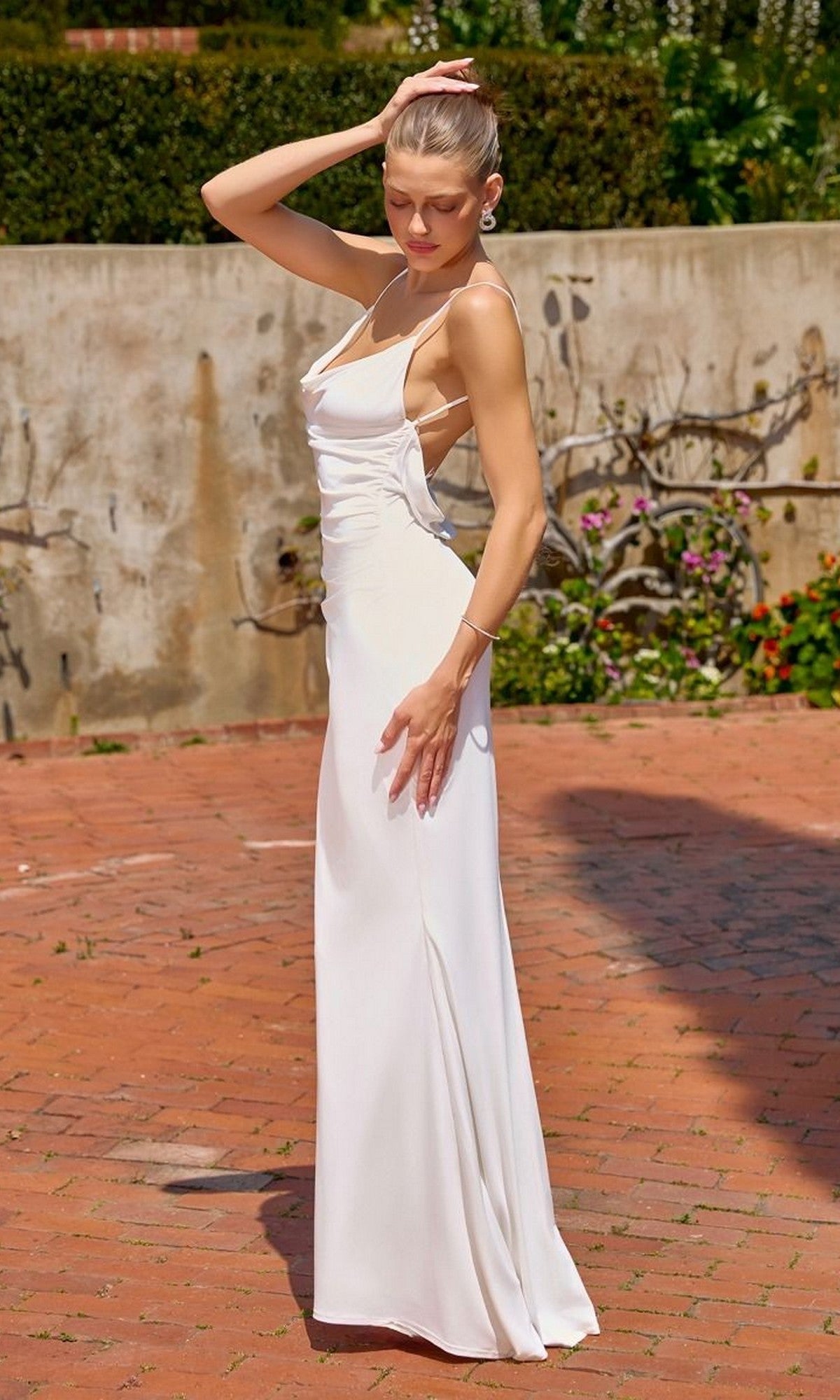 Astee Long Off-White Formal Dress T2008W
