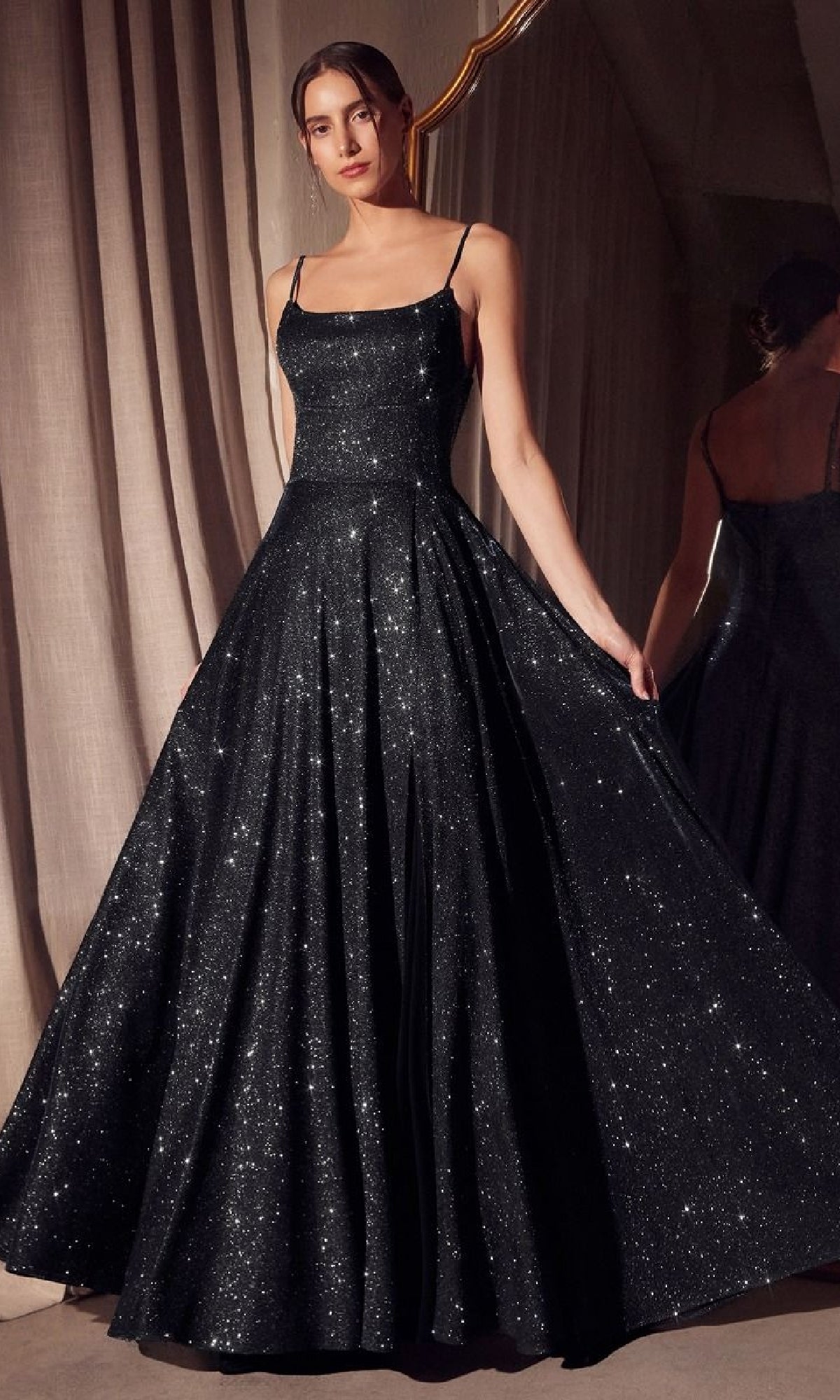 Black Ladivine Long Formal Dress t213