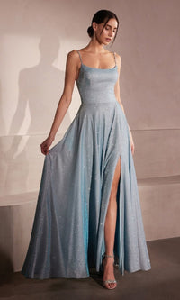 Light Blue Ladivine Long Formal Dress t213