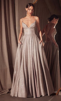 Rose Champagne Ladivine Long Formal Dress t214