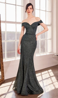 Navy Ladivine Long Formal Dress t602