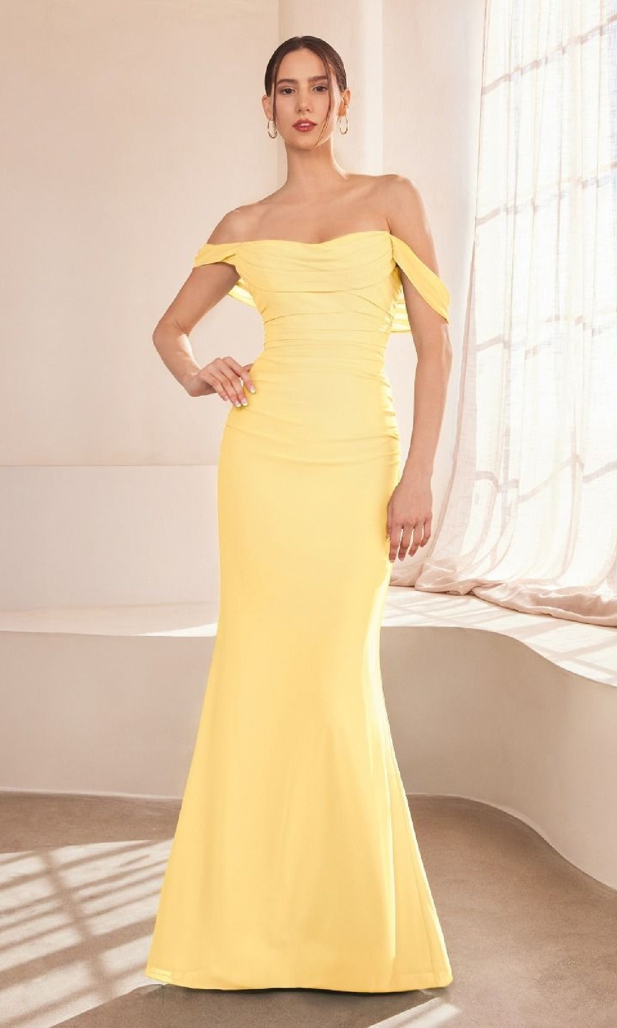 Light Yellow Amoris Long Prom Dress T705