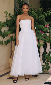 Off White Amoris Long Formal Dress T712W - Image