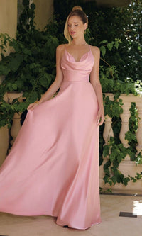 Dusty Rose Amoris Long Formal Dress T714 - Image