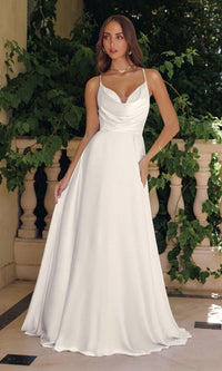 Off White Amoris Long Formal Dress T714W - Image