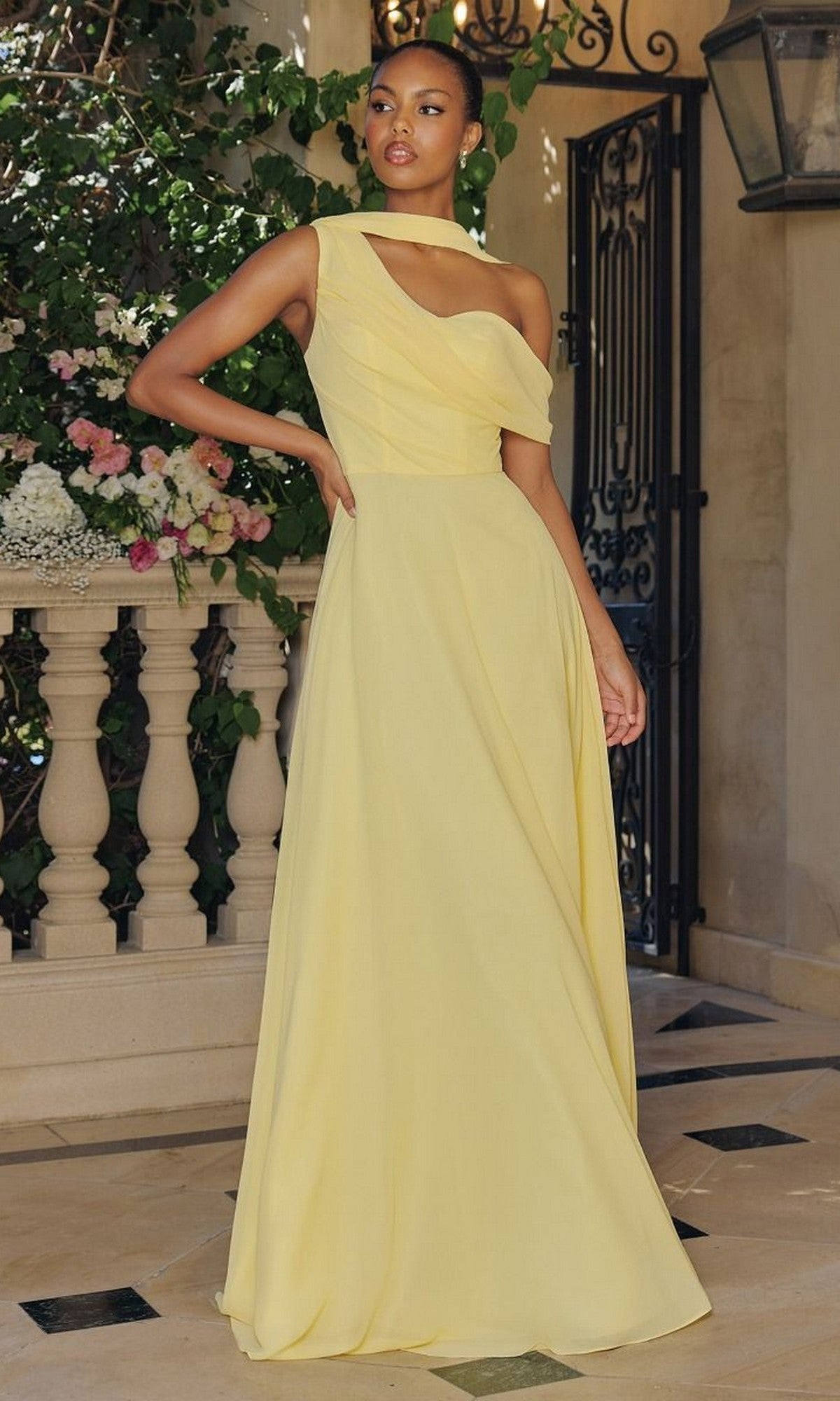 Light Yellow Amoris Long Formal Dress T716 - Image