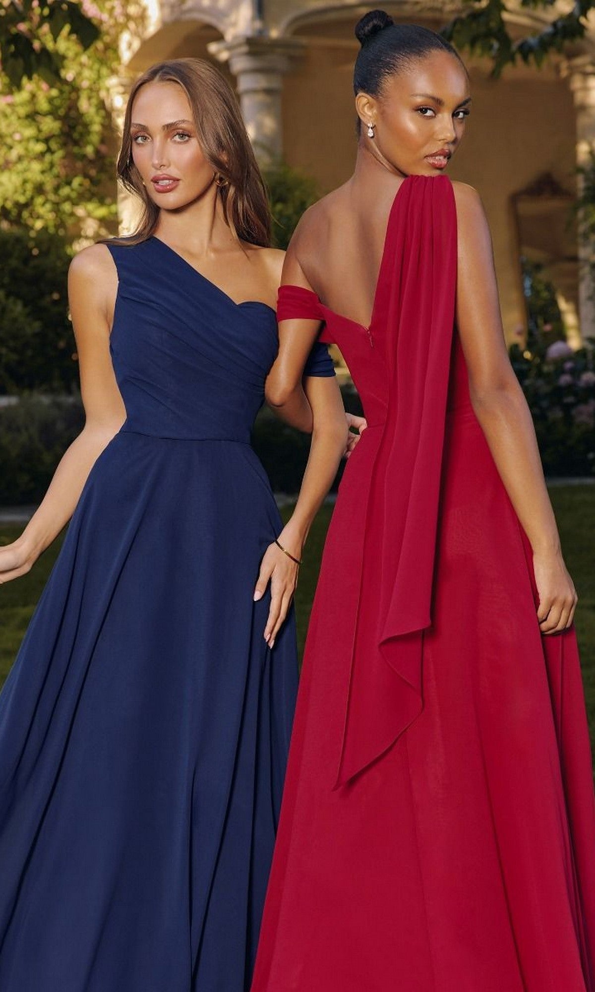 plus size formal dress with sleeves Plus-Size Off-Shoulder Prom Dress with Long Sleeves Petal Blush / 18