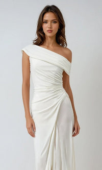 White Amoris Long Formal Dress T805W - Image