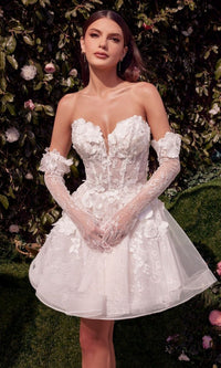Off White Andrea and Leo Short Cocktail Dress WL020 - Image