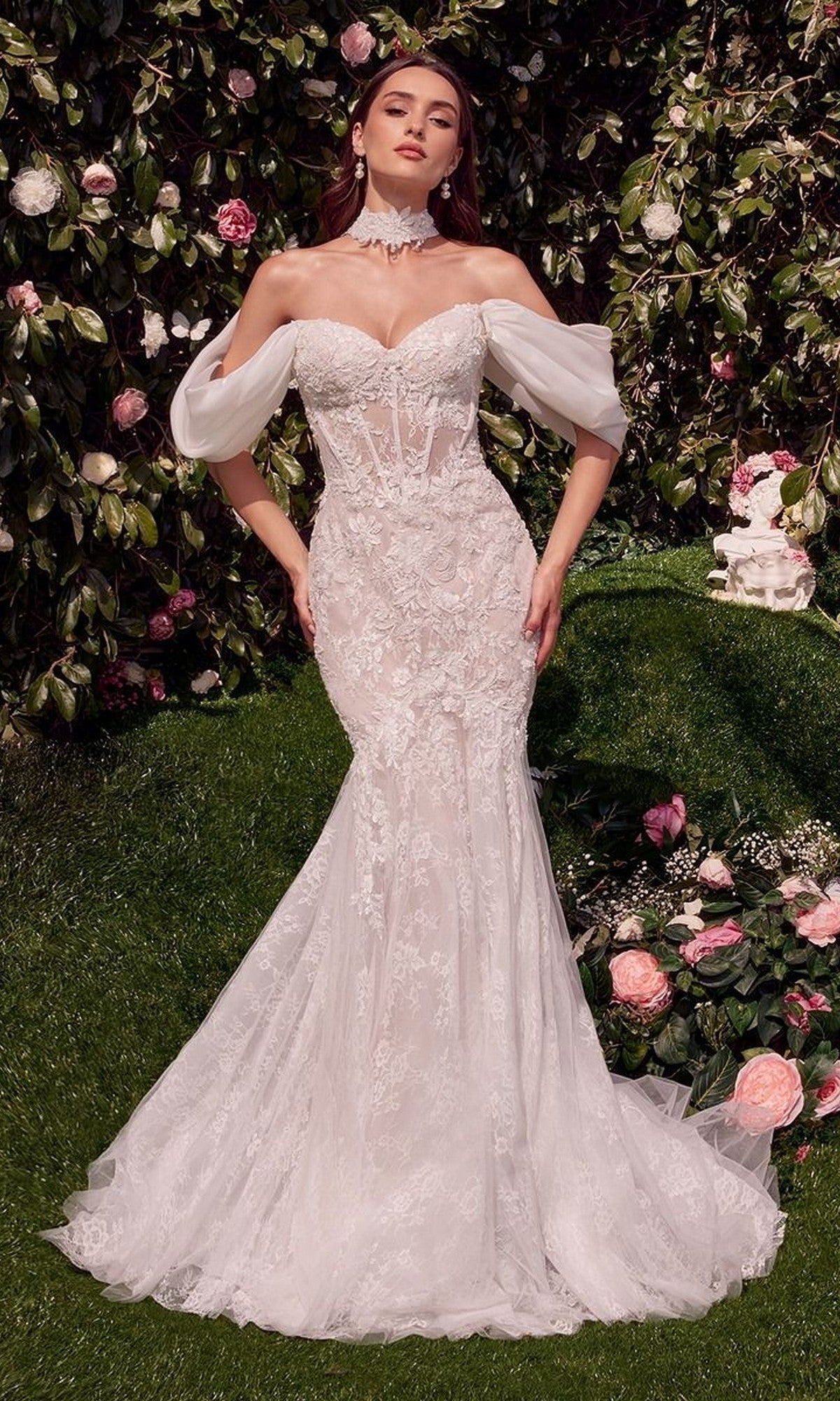 Off White Andrea and Leo Long Formal Dress WL031 - Image