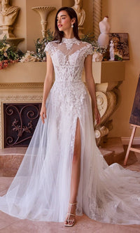 Off White/Nude Andrea and Leo Long Formal Dress WL035 - Image