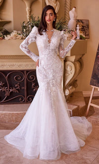 Off White/Nude Andrea and Leo Long Formal Dress WL036 - Image