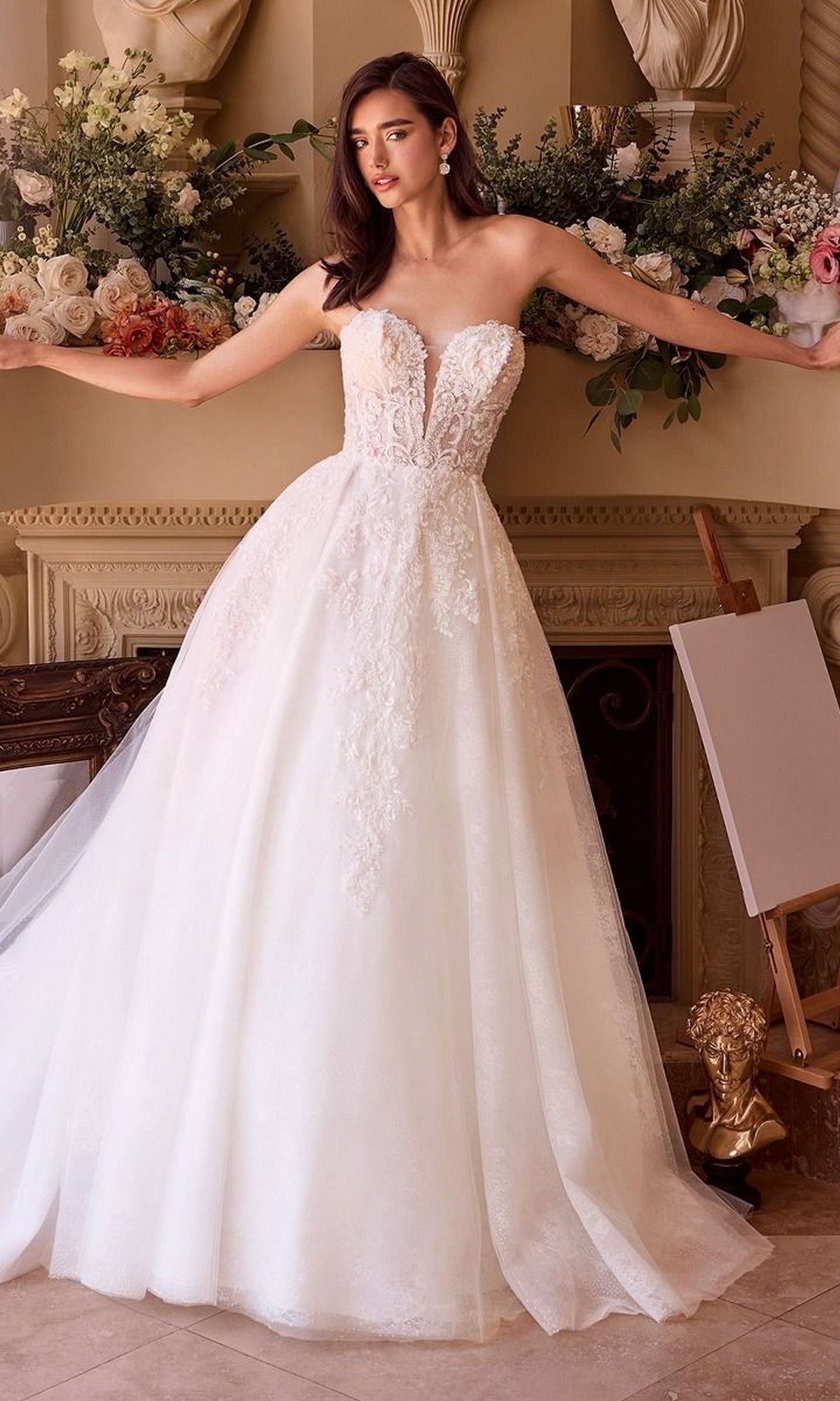 Off White Andrea and Leo Long Formal Dress WL037 - Image