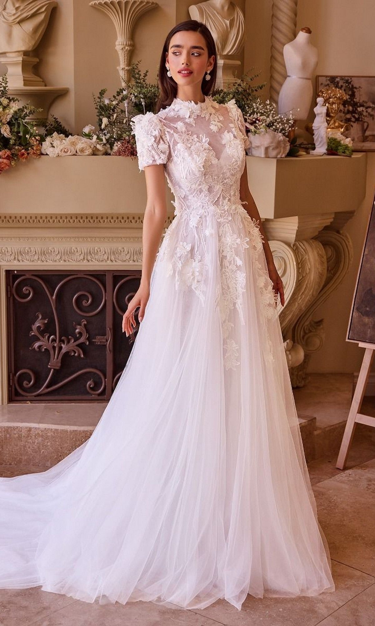 Off White Andrea and Leo Long Formal Dress WL040 - Image