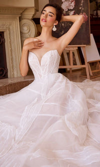 Off White/Nude Andrea and Leo Long Formal Dress WL043 - Image