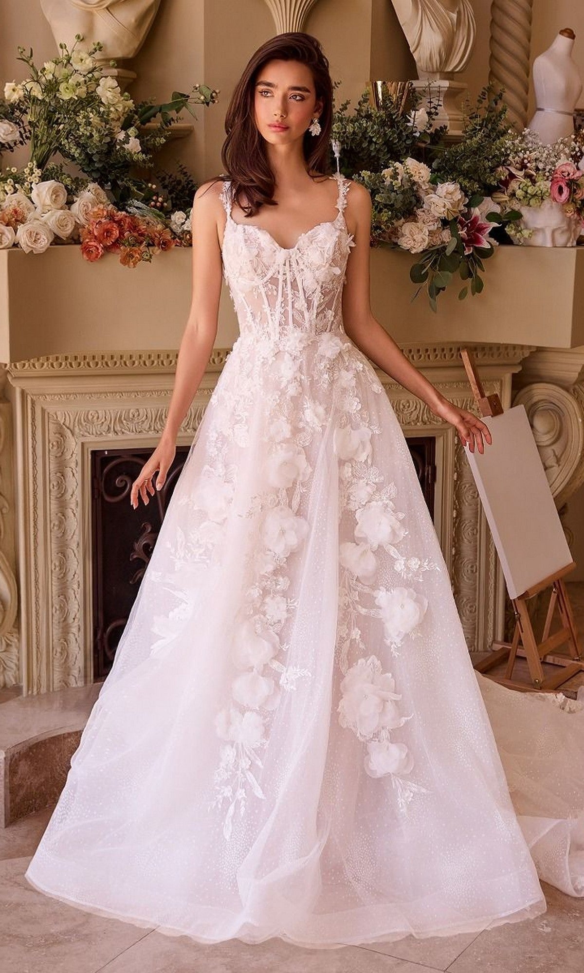 Off White Andrea and Leo Long Formal Dress WL045 - Image