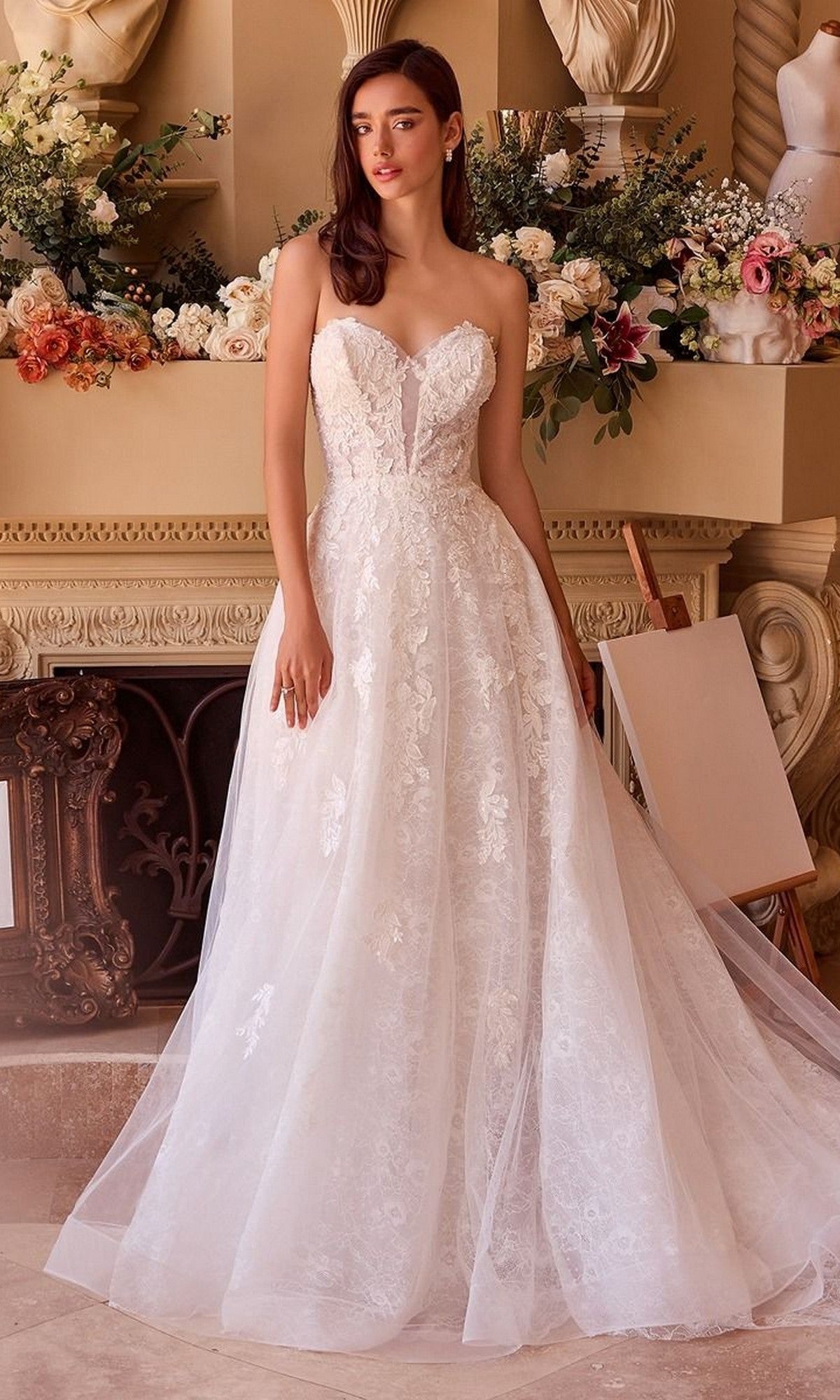 Off White Andrea and Leo Long Formal Dress WL052 - Image