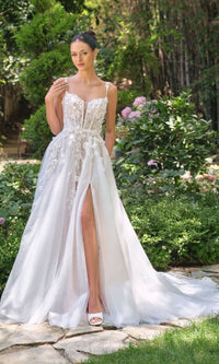 Off White/Nude Andrea and Leo Long Formal Dress WL063 - Image