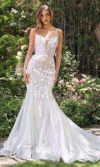 Off White Andrea and Leo Long Formal Dress WL088 - Image