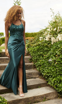 Dark Hunter Green Long Formal Dress 11005 by Faviana