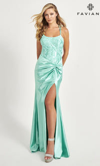 Mint Long Formal Dress 11005 by Faviana