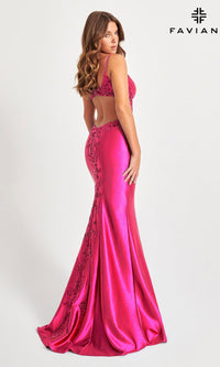 Raspberry Long Formal Dress 11007 by Faviana