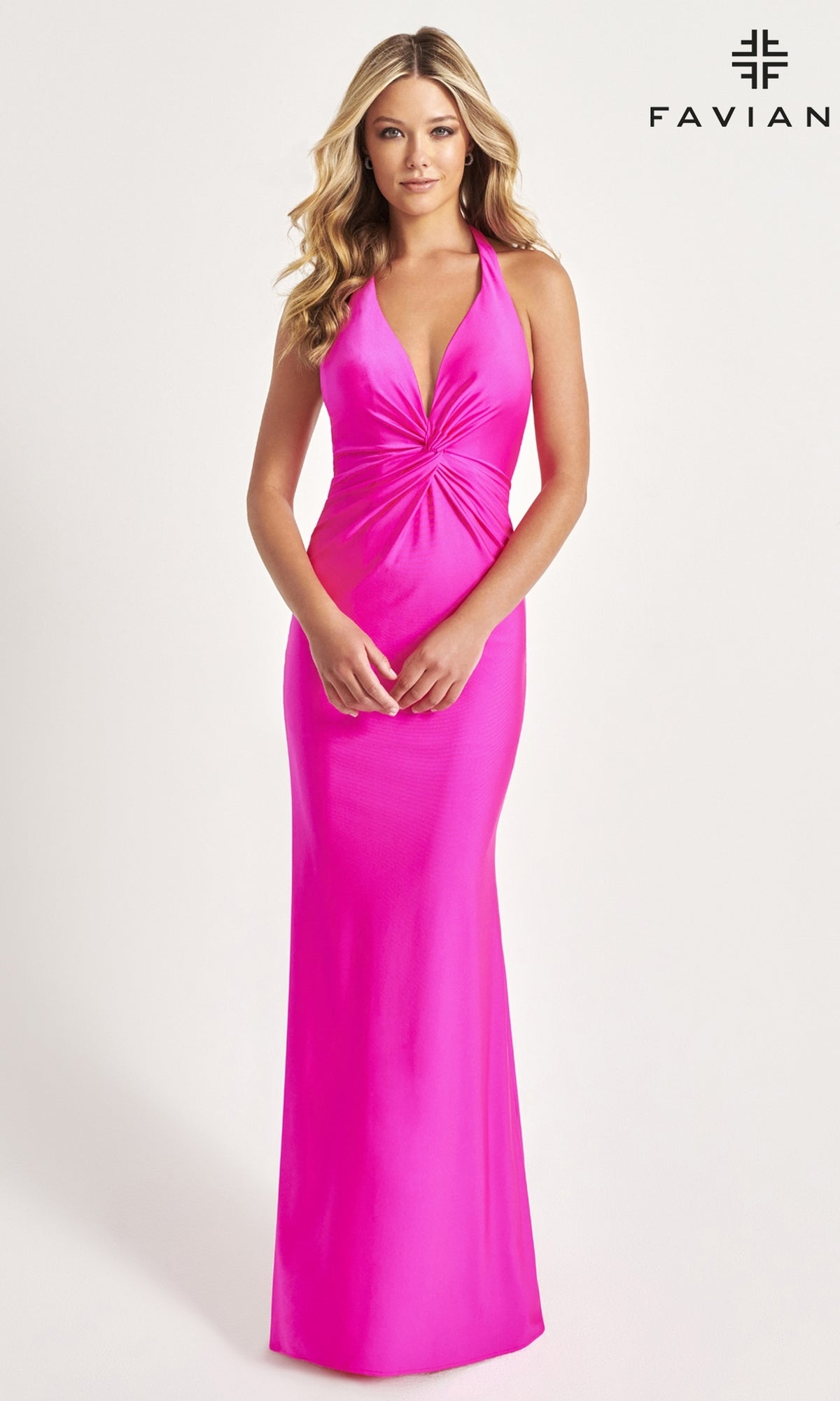 Hot Pink Long Formal Dress 11014 by Faviana
