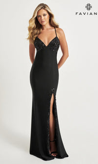 Black Long Formal Dress 11019 by Faviana