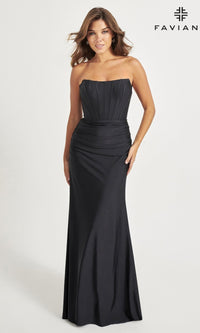 Black Long Formal Dress 11041 by Faviana