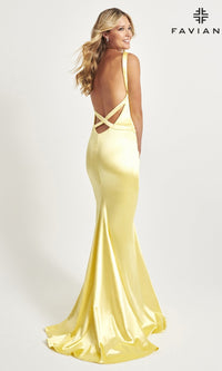 Lemon Yellow Long Formal Dress 11052 by Faviana