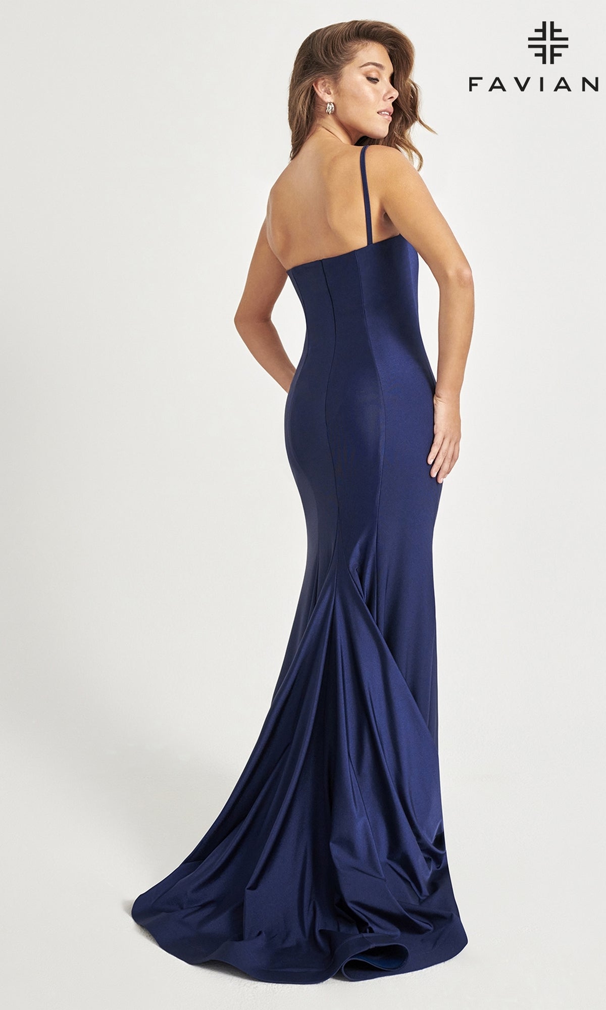Long Formal Dress 11071 by Faviana Dark Navy / 8 Long Formal Dress 11071 by Faviana Dark Navy / 8