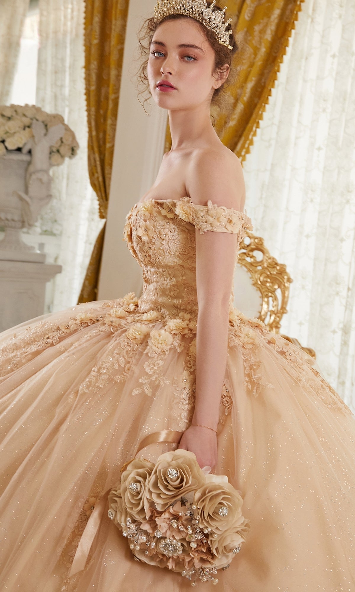  Long Ladivine 15702 Quinceanera Dress - Image