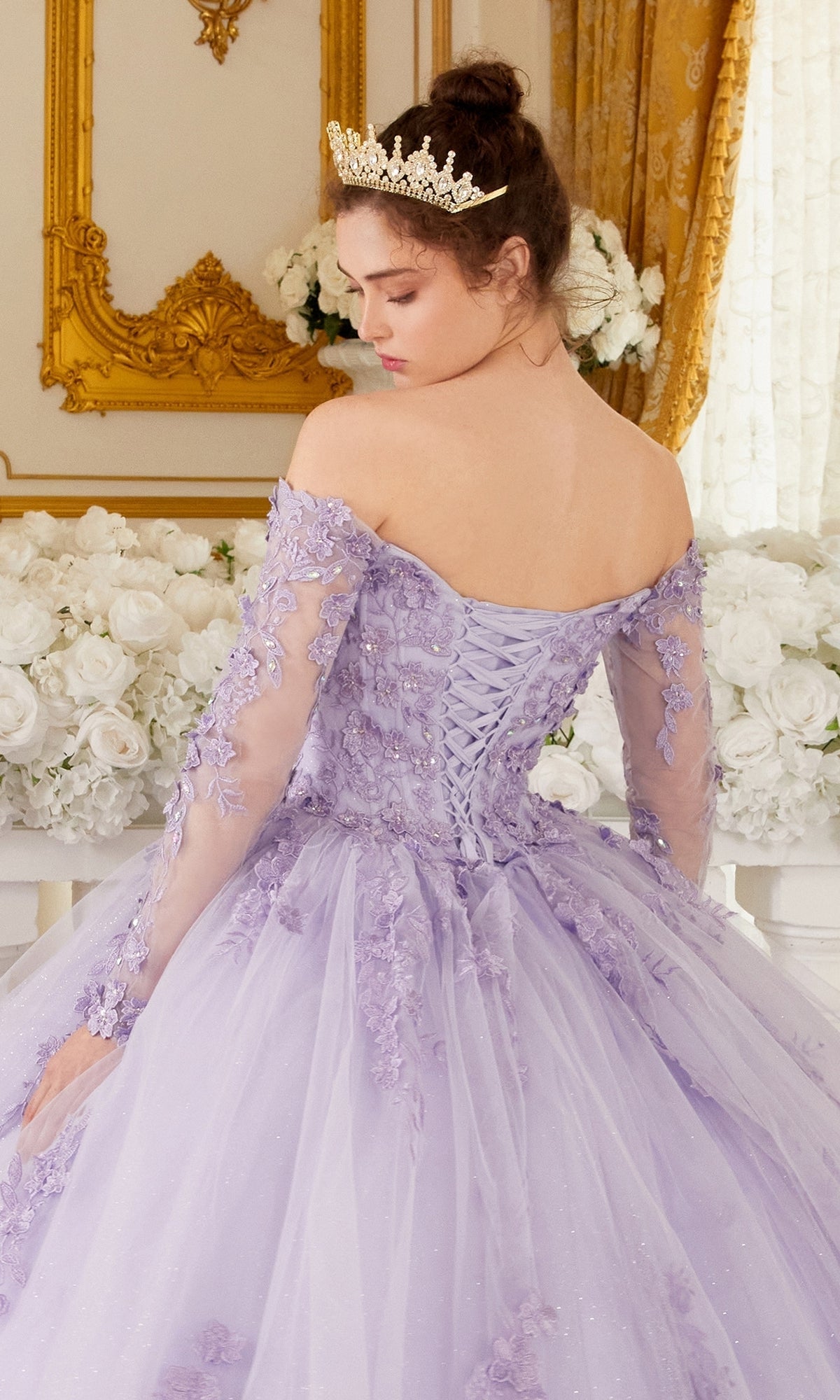 fitted lace wedding dress Valencia Quinceanera by Morilee Dress 60172