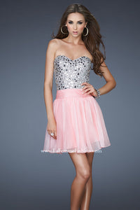 Cotton Candy Pink Sexy Short Strapless Dress by La Femme