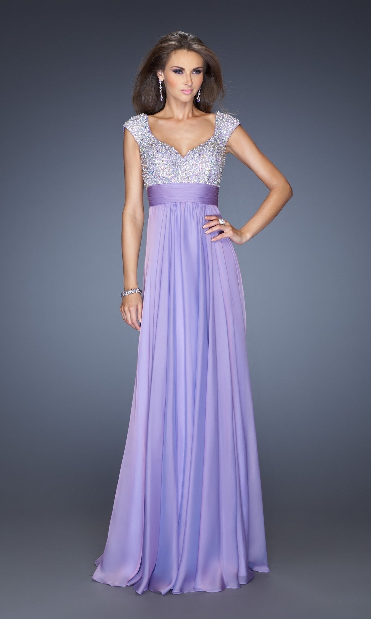 Wisteria Long La Femme Gown 20003