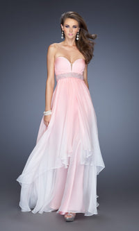 Cotton Candy Pink Long La Femme Gown 20005