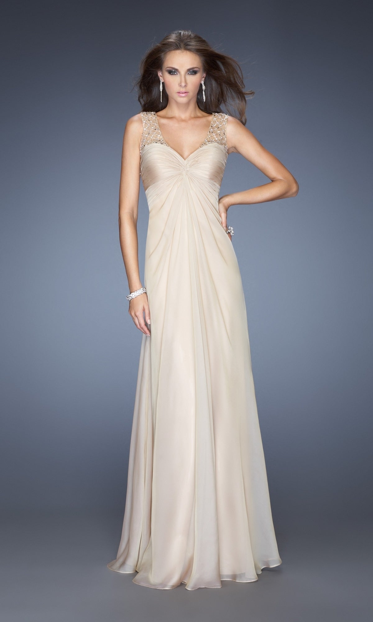 Nude Long La Femme Gown 20122