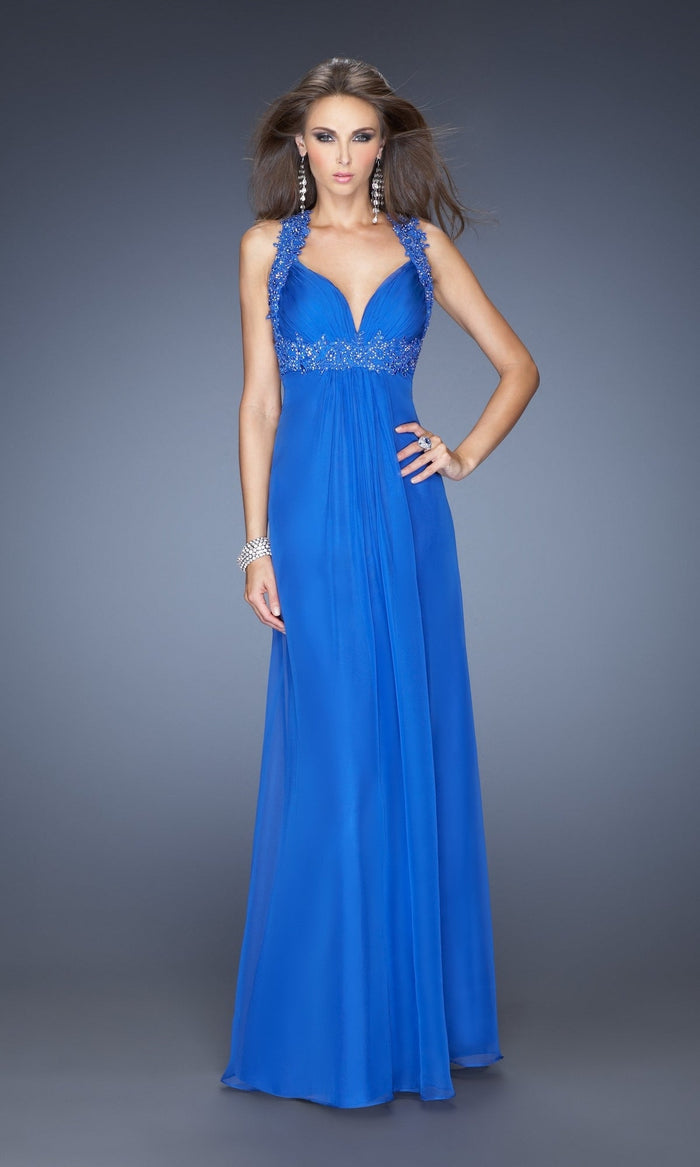 Electric Blue Long La Femme Gown 20134