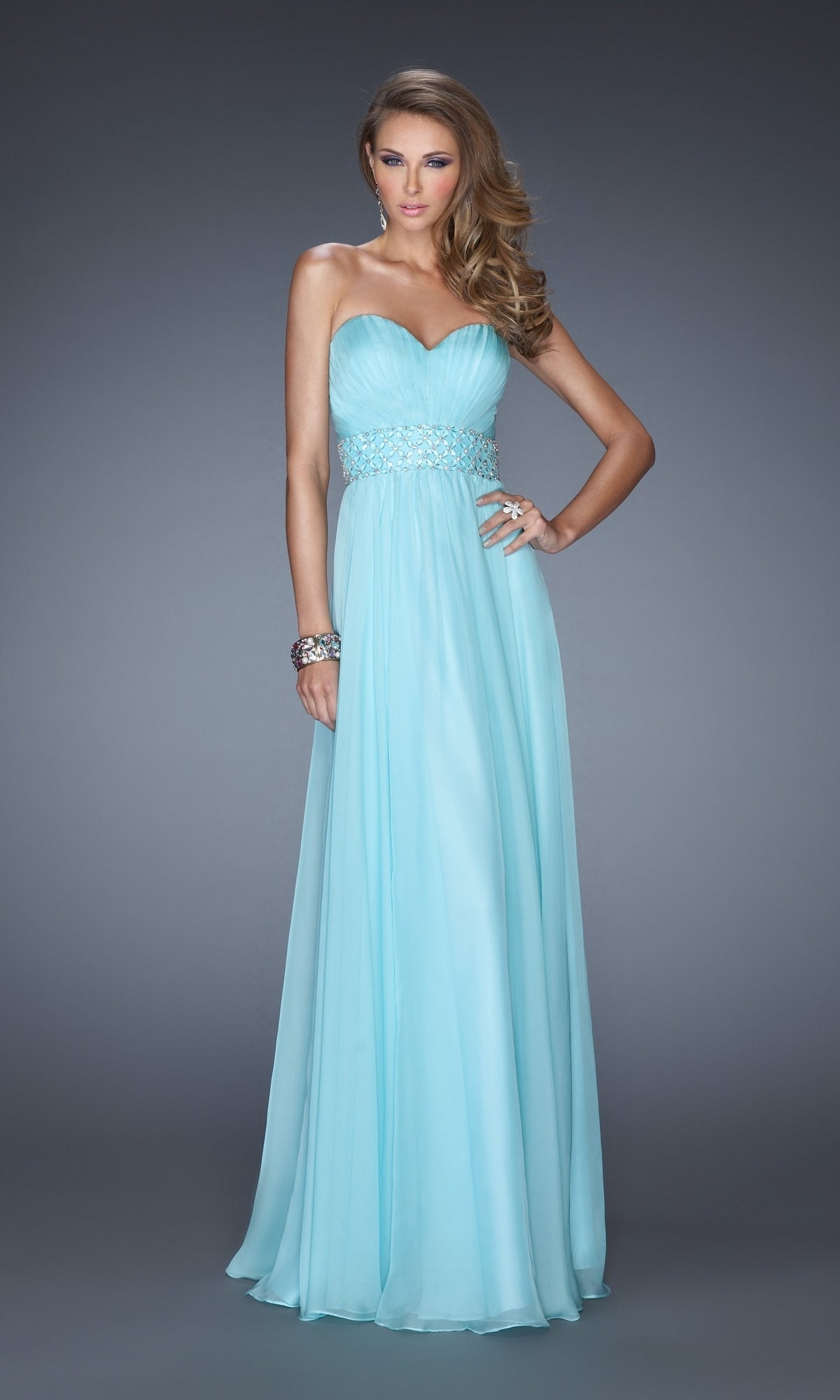 Light Mint Long La Femme Gown 20140