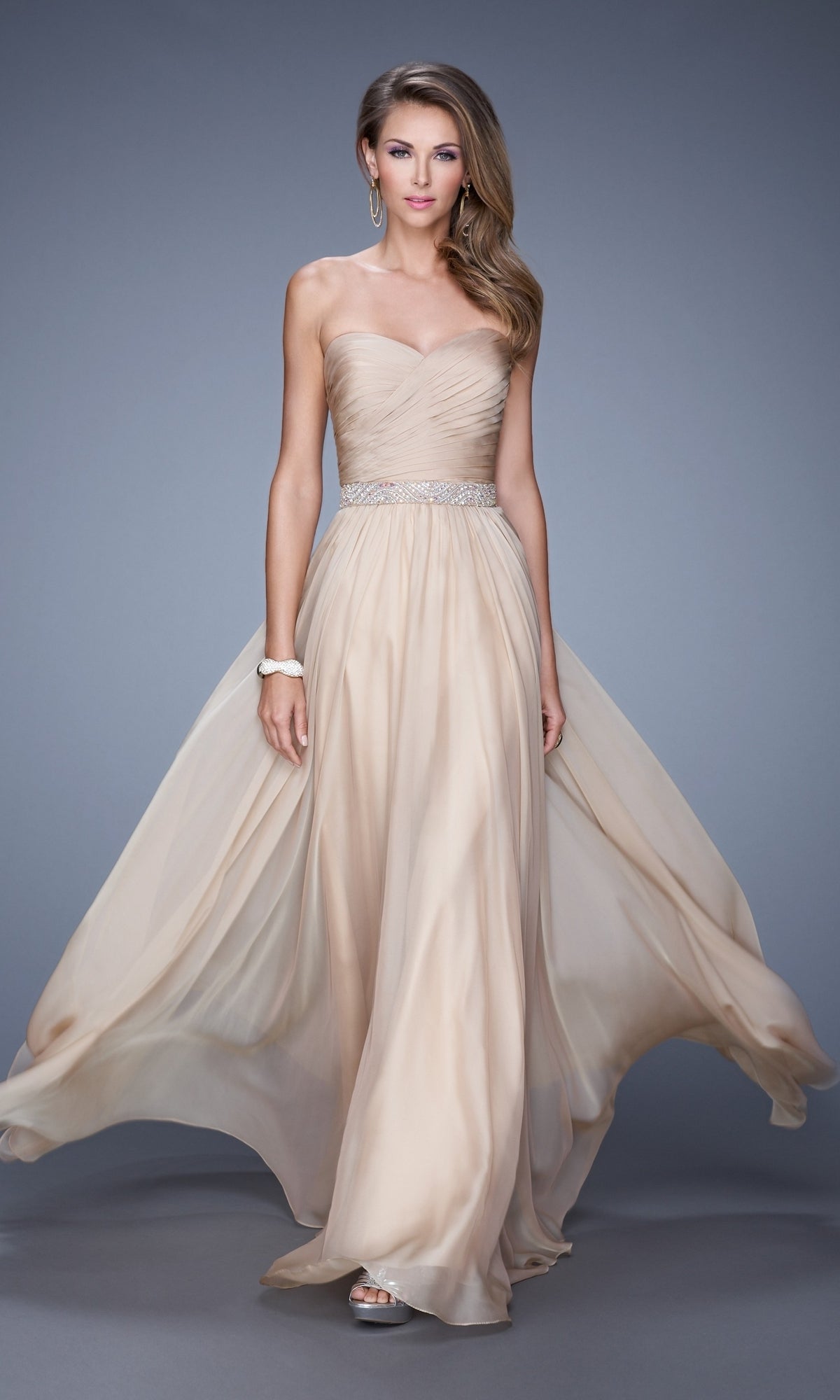 Nude Long La Femme Gown 20527