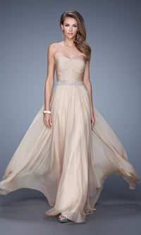 Nude Long La Femme Gown 20527