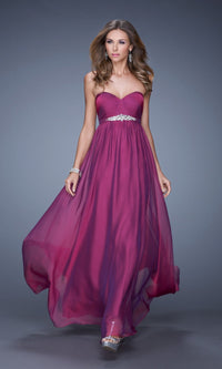 Dark Magenta Long La Femme Gown 20625