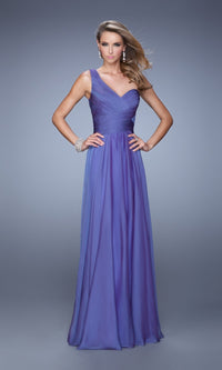 Dark Periwinkle Long La Femme Gown 20639