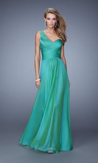 Jungle Green Long La Femme Gown 20639