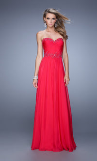 Hot Fuchsia Long La Femme Gown 20669