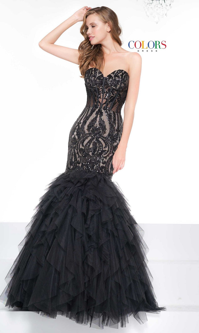 Black/Nude Colors Dress 2067 Formal Prom Dress
