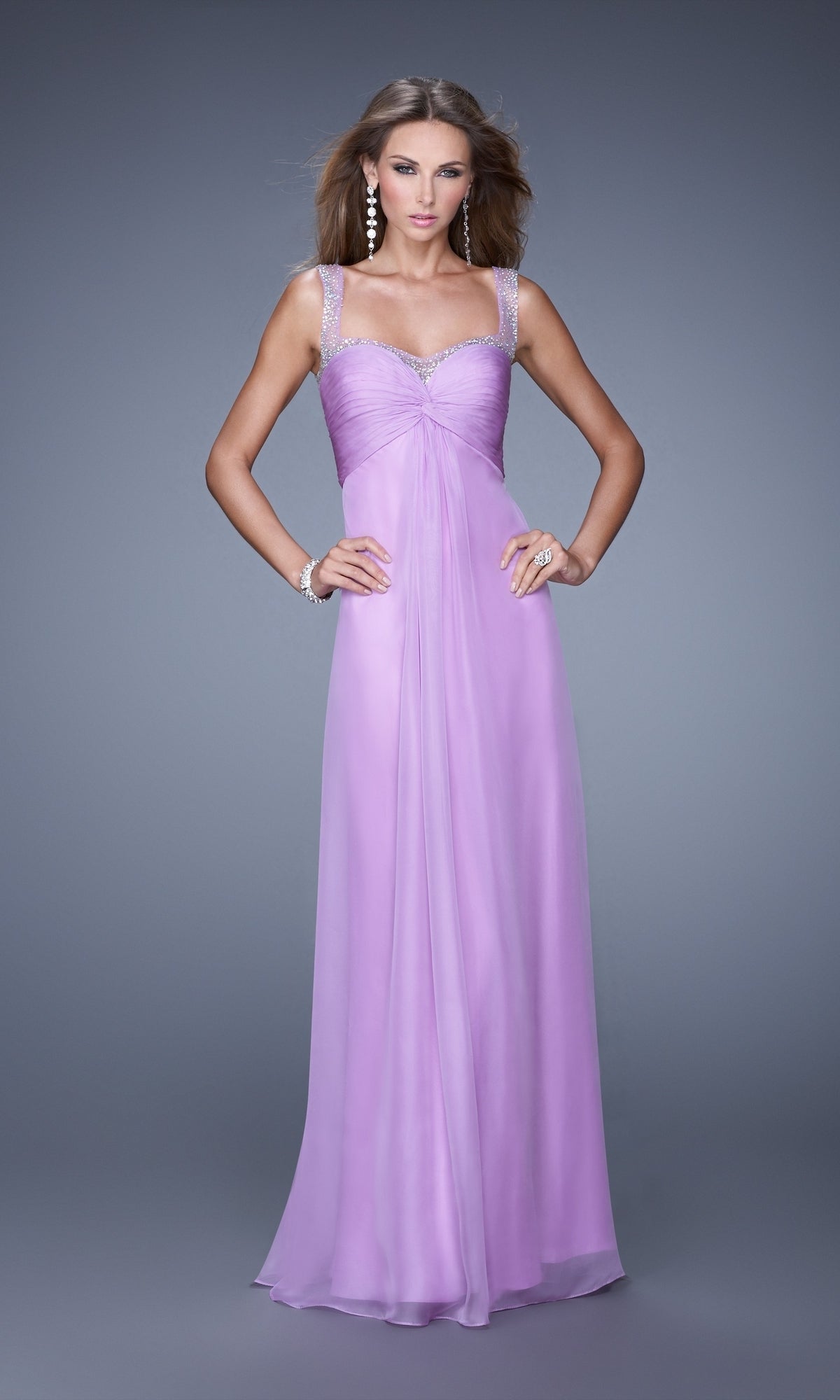 Ice Purple Long La Femme Gown 20678