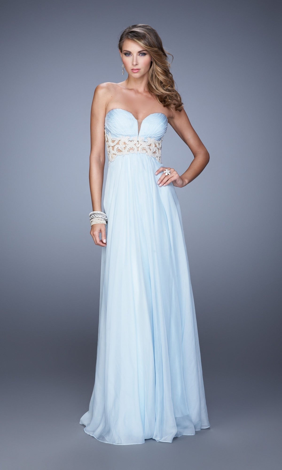 Powder Blue Long La Femme Gown 20727